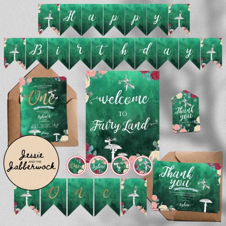 1st Birthday Rose Fairy Invite 1st Birthday Rose Fairy Invite