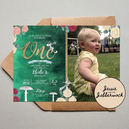 1st Birthday Fairy Photo Invite 1st Birthday Fairy Photo Invite
