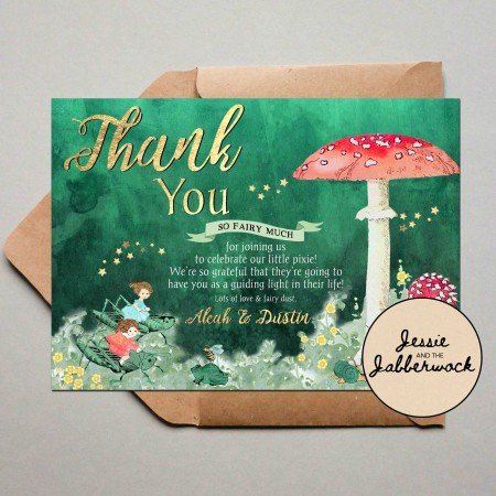 Fairy Baby Thank you Note Fairy Baby Thank you Note
