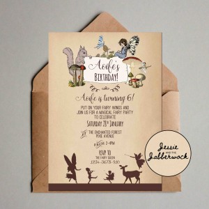 Vintage Fairy Birthday Invite