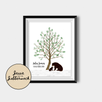 Bear Fingerprint Tree Guestbook 