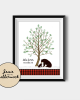 Buffalo Plaid Bear Fingerprint Tree Guestbook Buffalo Plaid Bear Fingerprint Tree Guestbook