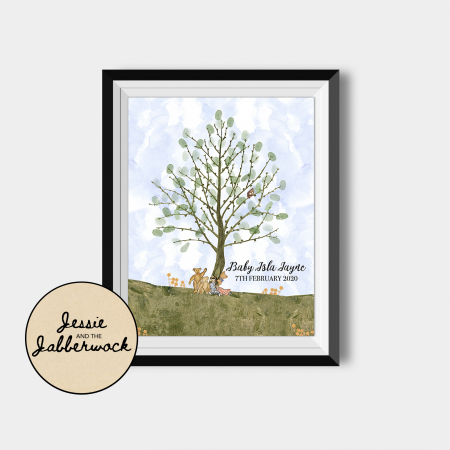 Teddy Bear Picnic Fingerprint Tree Guestbook Teddy Bear Picnic Fingerprint Tree Guestbook