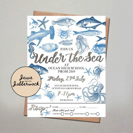 Ocean Tear Away Flyer Invite Ocean Tear Away Flyer Invite