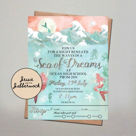 Under the Sea Tear Away Flyer Invite Under the Sea Tear Away Flyer Invite