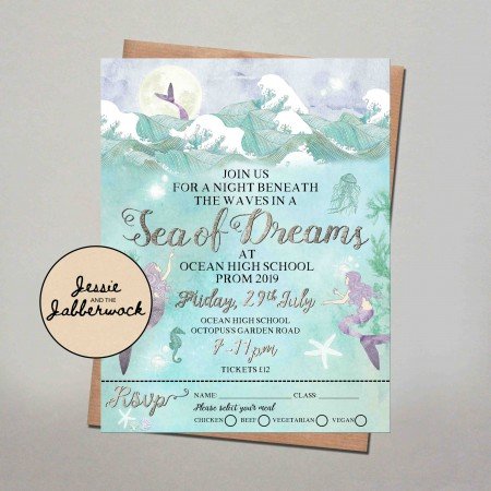 Under the Sea Tear Away Flyer Invite Under the Sea Tear Away Flyer Invite