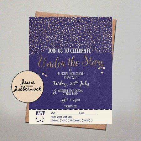 Under the Stars Tear Away Flyer Invite Under the Stars Tear Away Flyer Invite