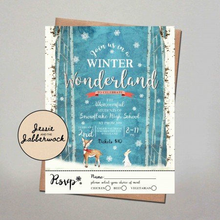 Winter Wonderland Tear Away Flyer Invite Winter Wonderland Tear Away Flyer Invite