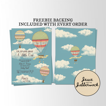 Hot Air Balloon Baby Invite Hot Air Balloon Baby Invite