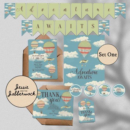 Hot Air Balloon Baby Invite Hot Air Balloon Baby Invite