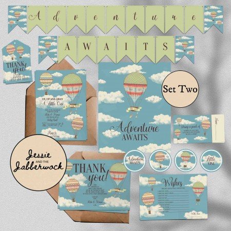 Hot Air Balloon Baby Invite Hot Air Balloon Baby Invite