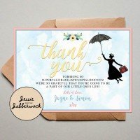 Practically Perfect Baby Thank you Note