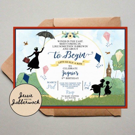 Practically Perfect Birthday Invite Practically Perfect Birthday Invite