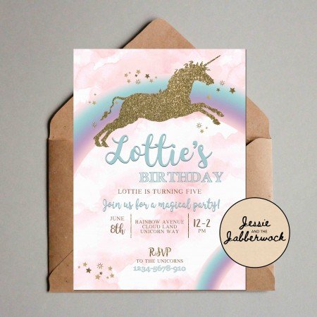 Sparkle Unicorn Invite Sparkle Unicorn Invite