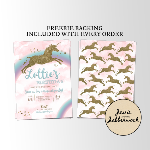 Sparkle Unicorn Invite
