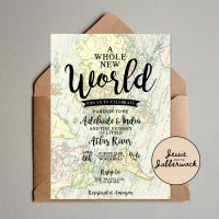 A Whole New World Map Invite