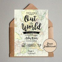 Out of this World Map Invite