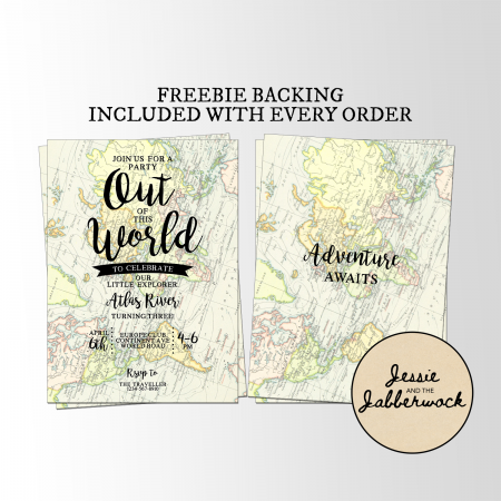 Out of this World Map Invite Out of this World Map Invite