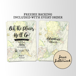 Oh the places he'll go Map Invite