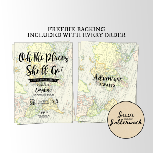 Oh the places she'll go Map Invite