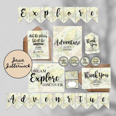 Oh the places she'll go Map Invite Oh the places she'll go Map Invite