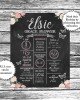 Vintage Floral, Butterfly Chalkboard Style Milestones Vintage Floral, Butterfly Chalkboard Style Milestones