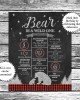 Grizzly Bear, Chalkboard Style Milestones Grizzly Bear, Chalkboard Style Milestones