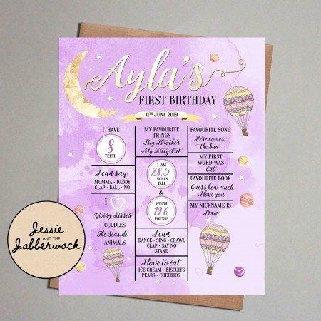 Purple Hot Air Balloon Milestones Purple Hot Air Balloon Milestones