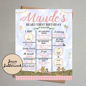Pink Teddy Bear Milestones