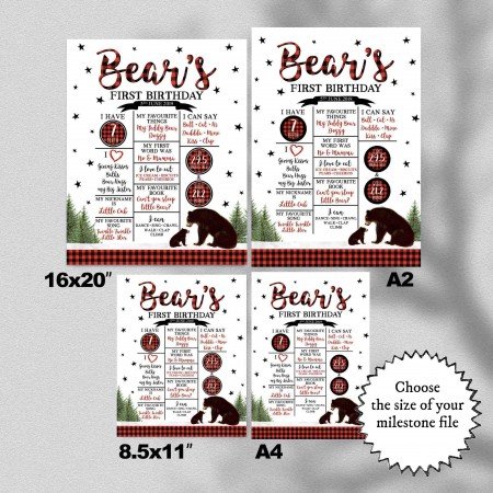 Brown Bear Plaid Milestones Brown Bear Plaid Milestones