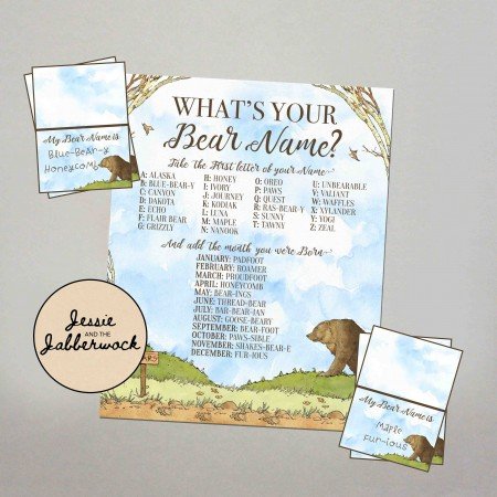 What's your Bear Name? Game Printable What's your Bear Name? Game Printable