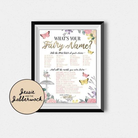 What's your Fairy Name? Game Printable What's your Fairy Name? Game Printable