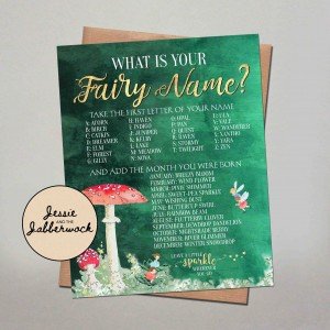 What's your Fairy Name? Game Printable