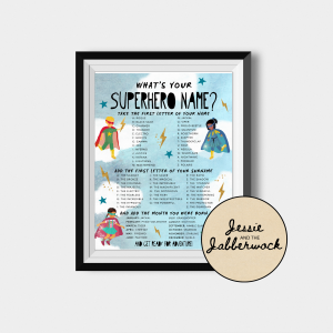 What's your Superhero Name? Game Printable