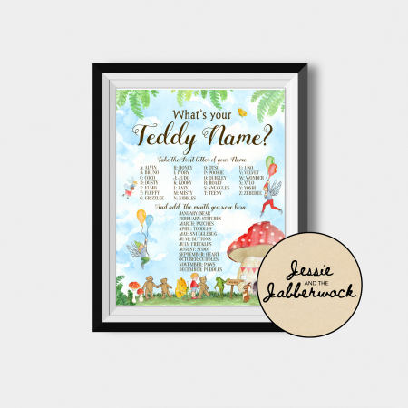 Fairy and Teddy Name Game Printable Fairy and Teddy Name Game Printable
