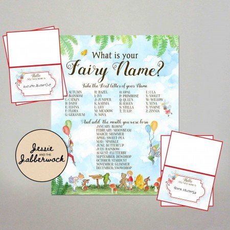 Fairy and Teddy Name Game Printable Fairy and Teddy Name Game Printable