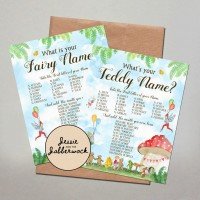Fairy and Teddy Name Game Printable