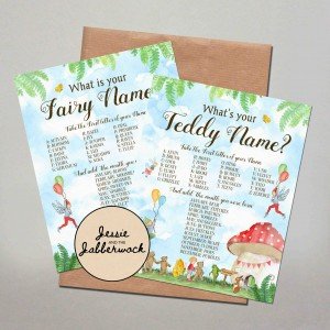 Fairy and Teddy Name Game Printable