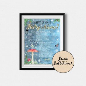What's your Fairy Name? Game Printable