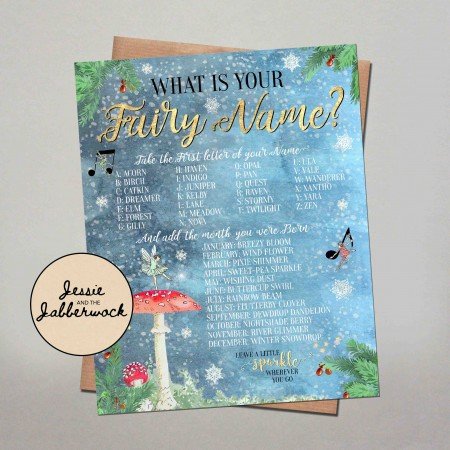 What's your Fairy Name? Game Printable What's your Fairy Name? Game Printable