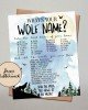 What's your Wolf Name? Game Printable What's your Wolf Name? Game Printable
