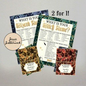 What's your Witch and Wizard Name? Game Printable