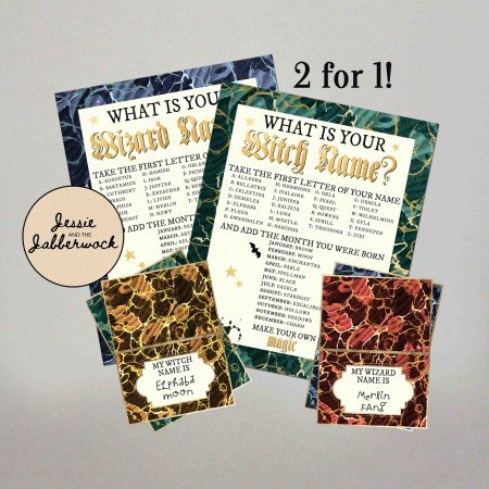 What's your Witch and Wizard Name? Game Printable What's your Witch and Wizard Name? Game Printable