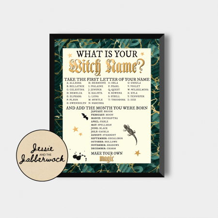 What's your Witch and Wizard Name? Game Printable What's your Witch and Wizard Name? Game Printable