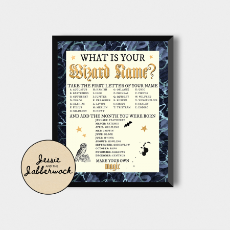 What's your Witch and Wizard Name? Game Printable What's your Witch and Wizard Name? Game Printable