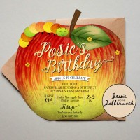 Caterpillar Apple Invite
