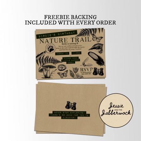 Nature Trail Wildlife Invite Nature Trail Wildlife Invite
