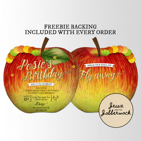 Caterpillar Apple Invite Caterpillar Apple Invite