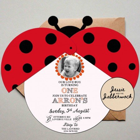 Ladybird Photo Invite Ladybird Photo Invite