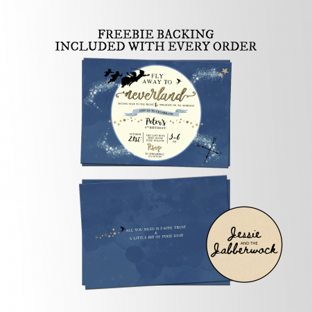 Blue Neverland Moon Invite Blue Neverland Moon Invite
